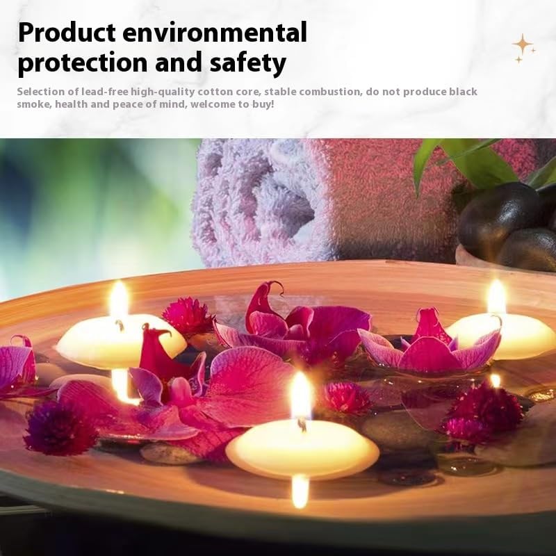 Nancia 3 inch Floating Candles,24Pack White Dripless Wax Unscented Wax 13-15Hours Burning, Wedding Party Candles,for Centerpieces Suitable for Cylindrical Vases,Swimming Pool,Restaurant Decoration - Image 5